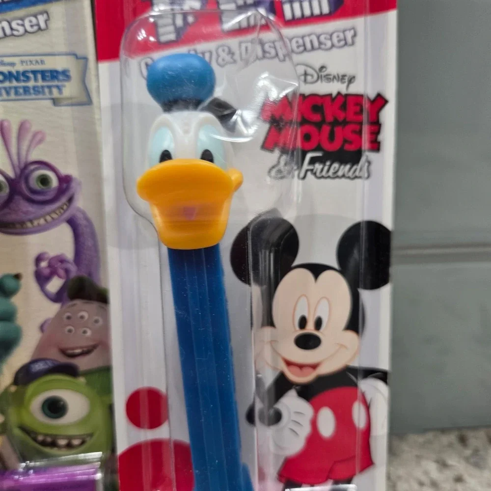 3 Disney PEZ‎ Candy Dispensers Jack Sparrow Mike Wazowski Donald Duck New Sealed - Picture 2 of 7